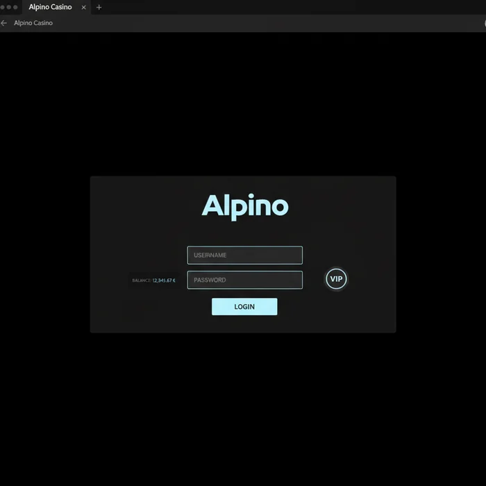 Alpino login screen — email field, password field and 2FA option